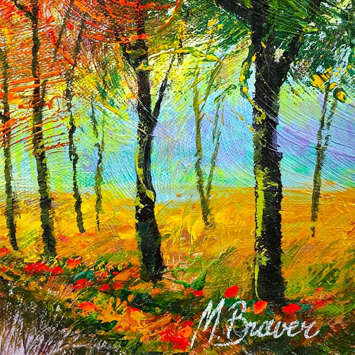 Mark Braver, Original Acrylic Painting on Canvas, Hand Signed with Letter of Authenticity.
