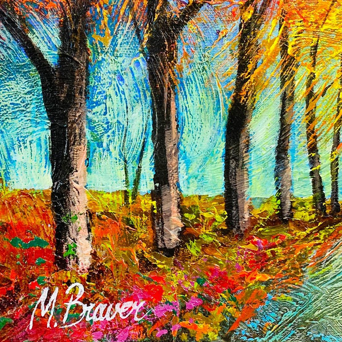 Mark Braver, Original Acrylic Painting on Canvas, Hand Signed with Letter of Authenticity.
