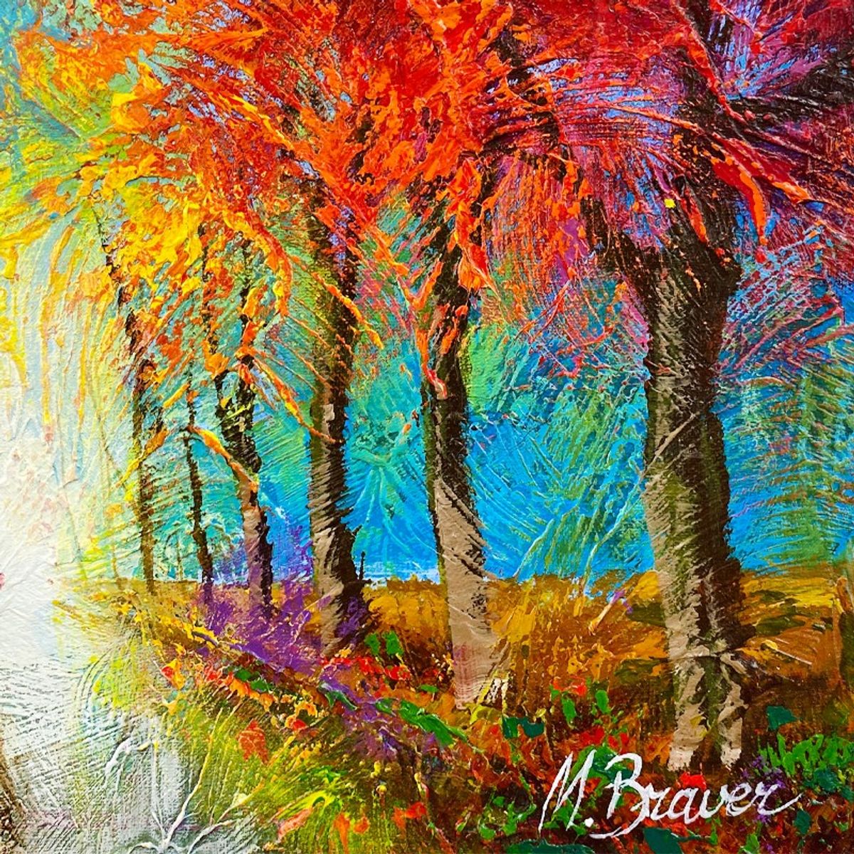 Mark Braver, Original Acrylic Painting on Canvas, Hand Signed with Letter of Authenticity.