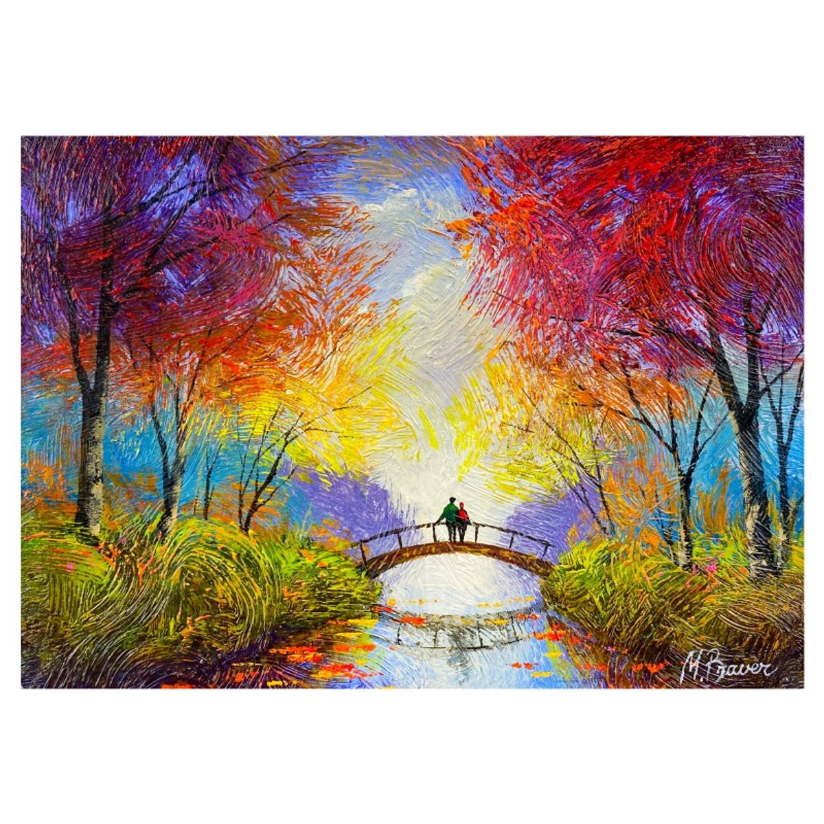 Mark Braver, Original Acrylic Painting on Canvas, Hand Signed with Letter of Authenticity.