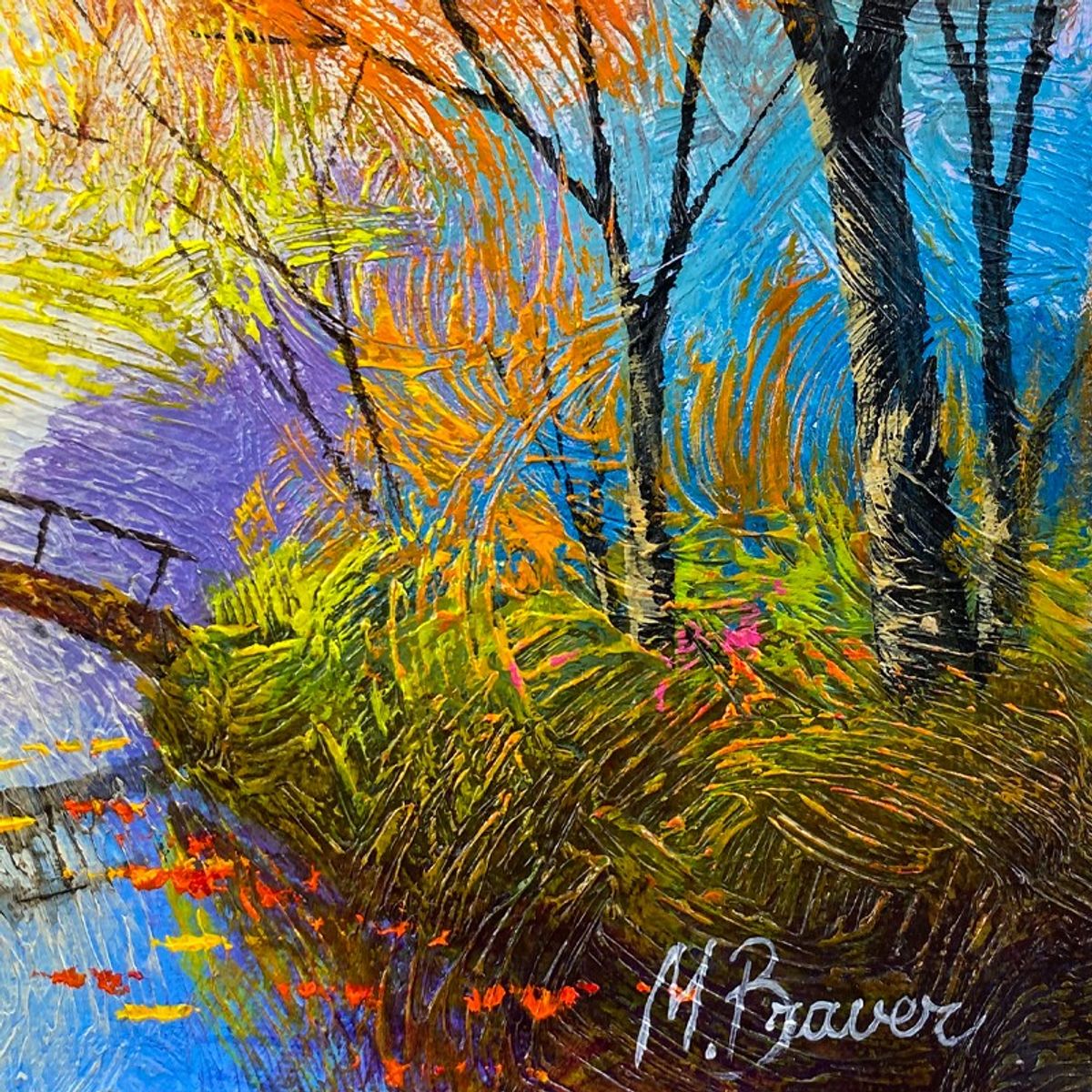 Mark Braver, Original Acrylic Painting on Canvas, Hand Signed with Letter of Authenticity.