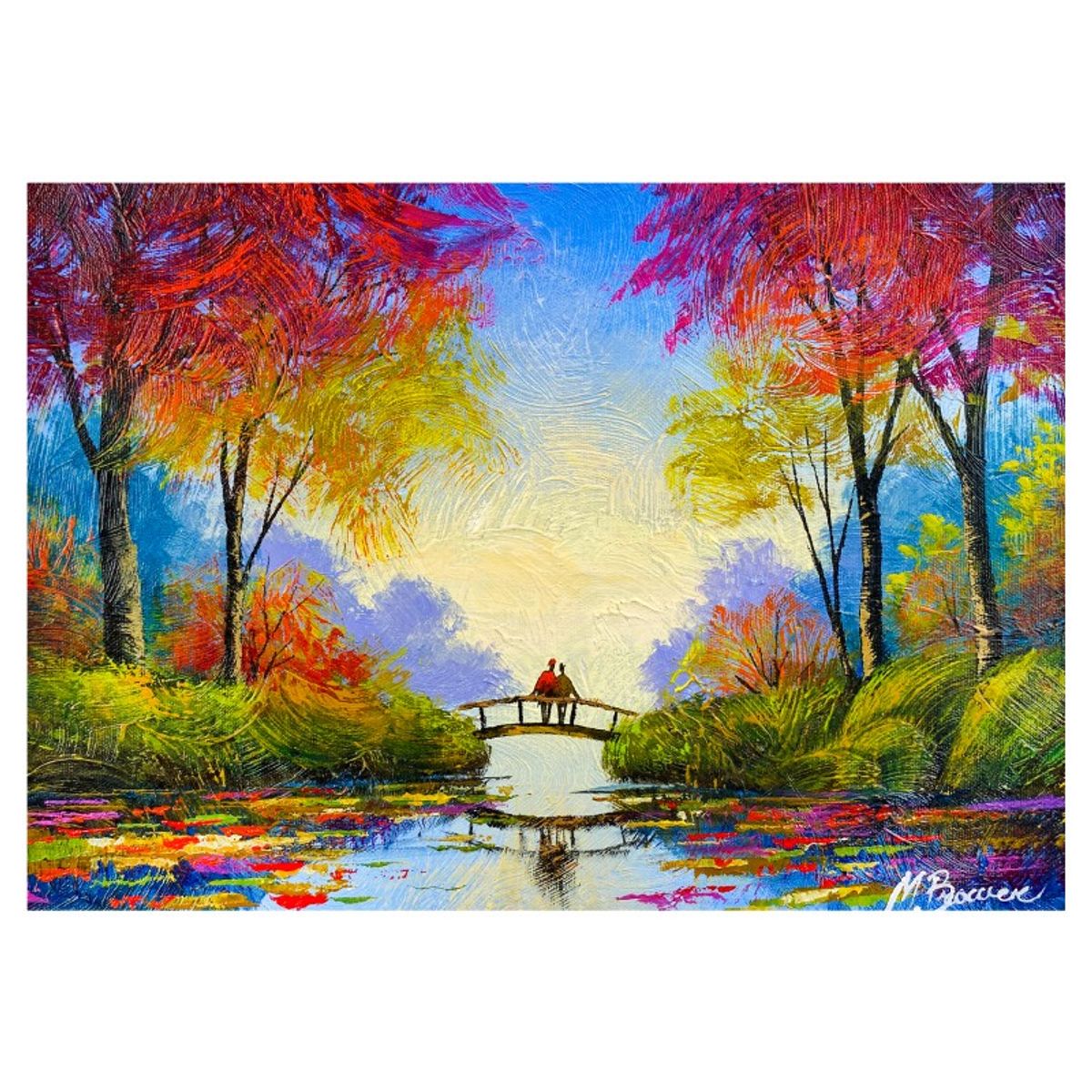 Mark Braver, Original Acrylic Painting on Canvas, Hand Signed with Letter of Authenticity.