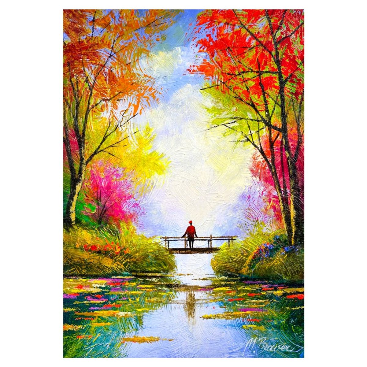 Mark Braver, Original Acrylic Painting on Canvas, Hand Signed with Letter of Authenticity.