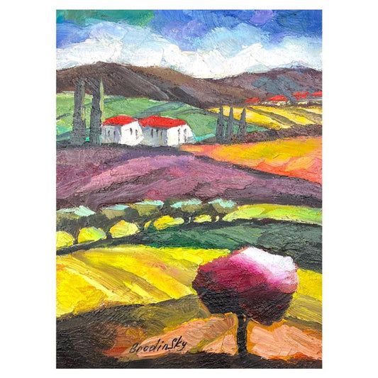 Slava Brodinsky, Hand Signed Original Painting on Canvas with Letter of Authenticity.