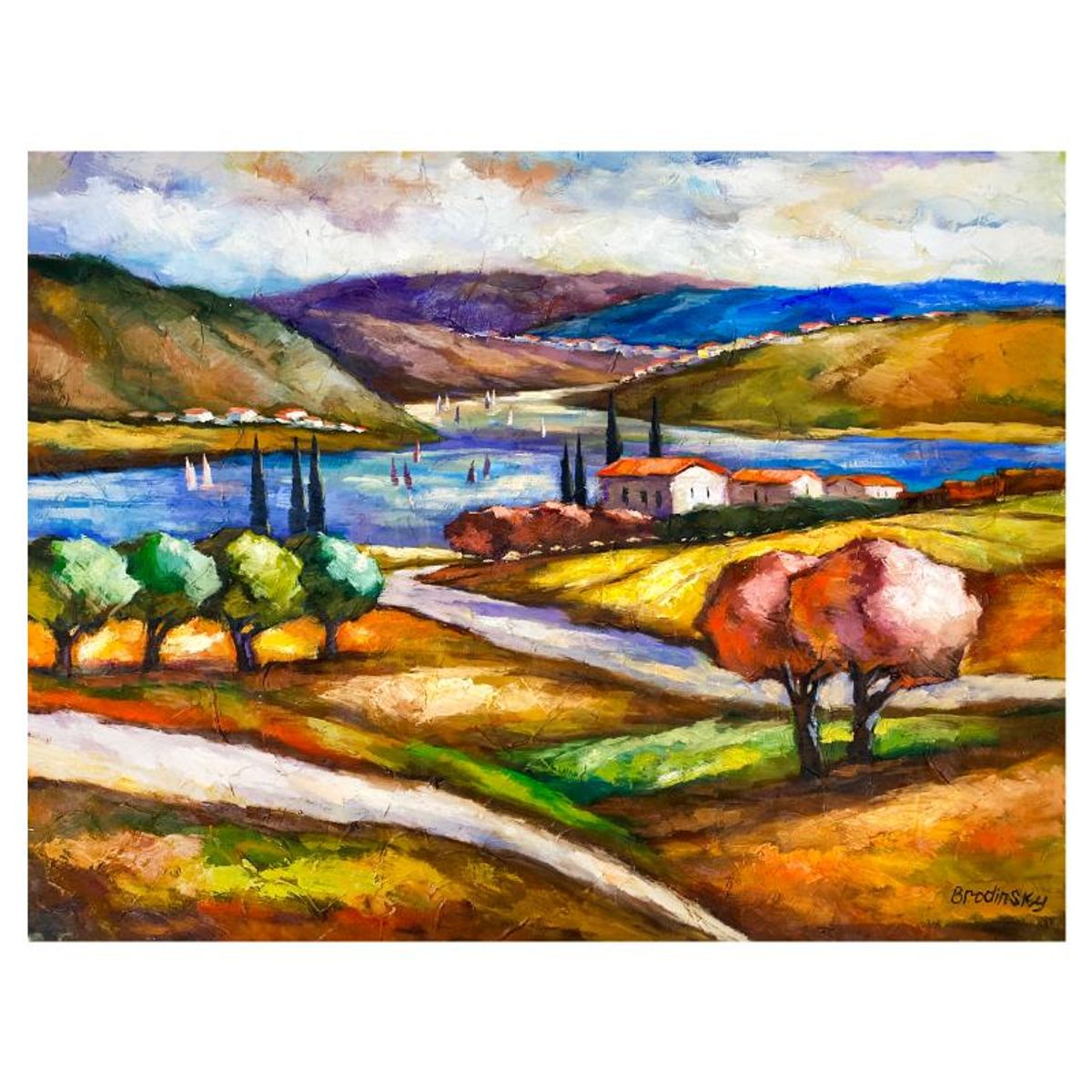 Slava Brodinsky, Original Oil Painting on Canvas, Hand Signed with Letter of Authenticity.