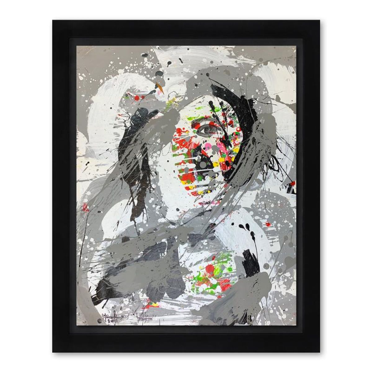 Jenik Cook, Framed Original Acrylic Painting, Hand Signed, Letter of Authenticity.