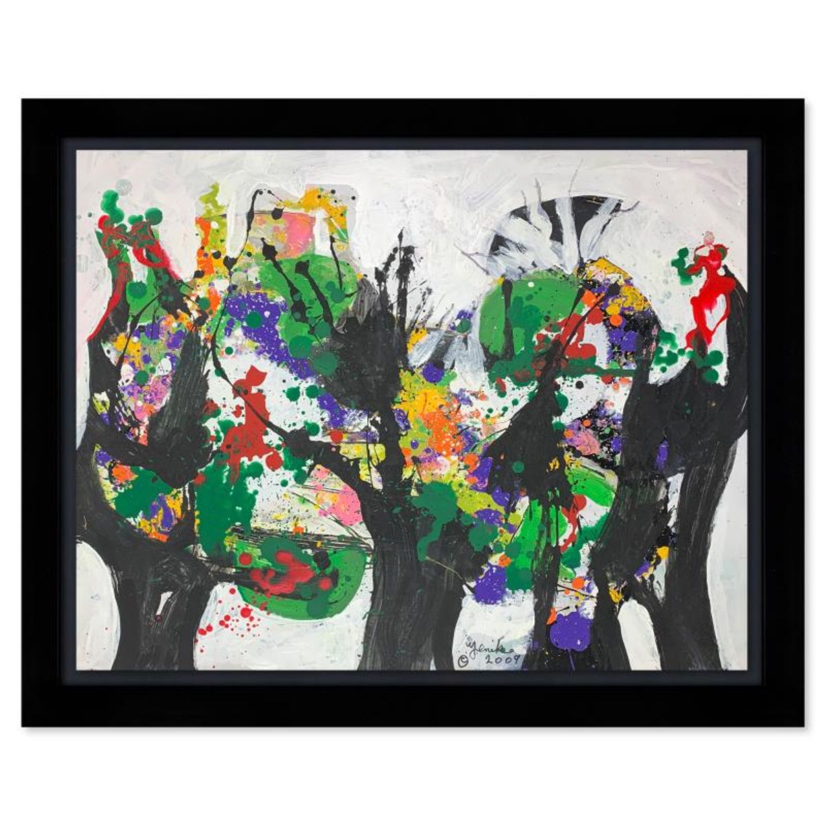 Jenik Cook, Framed Hand Signed Original Painting with Letter of Authenticity.
