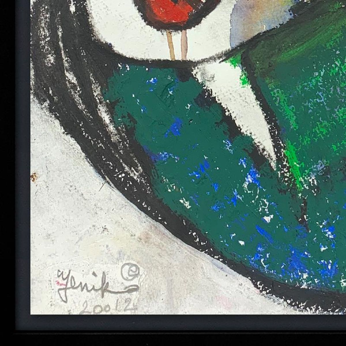 Jenik Cook, Framed Hand Signed Original Painting with Letter of Authenticity.