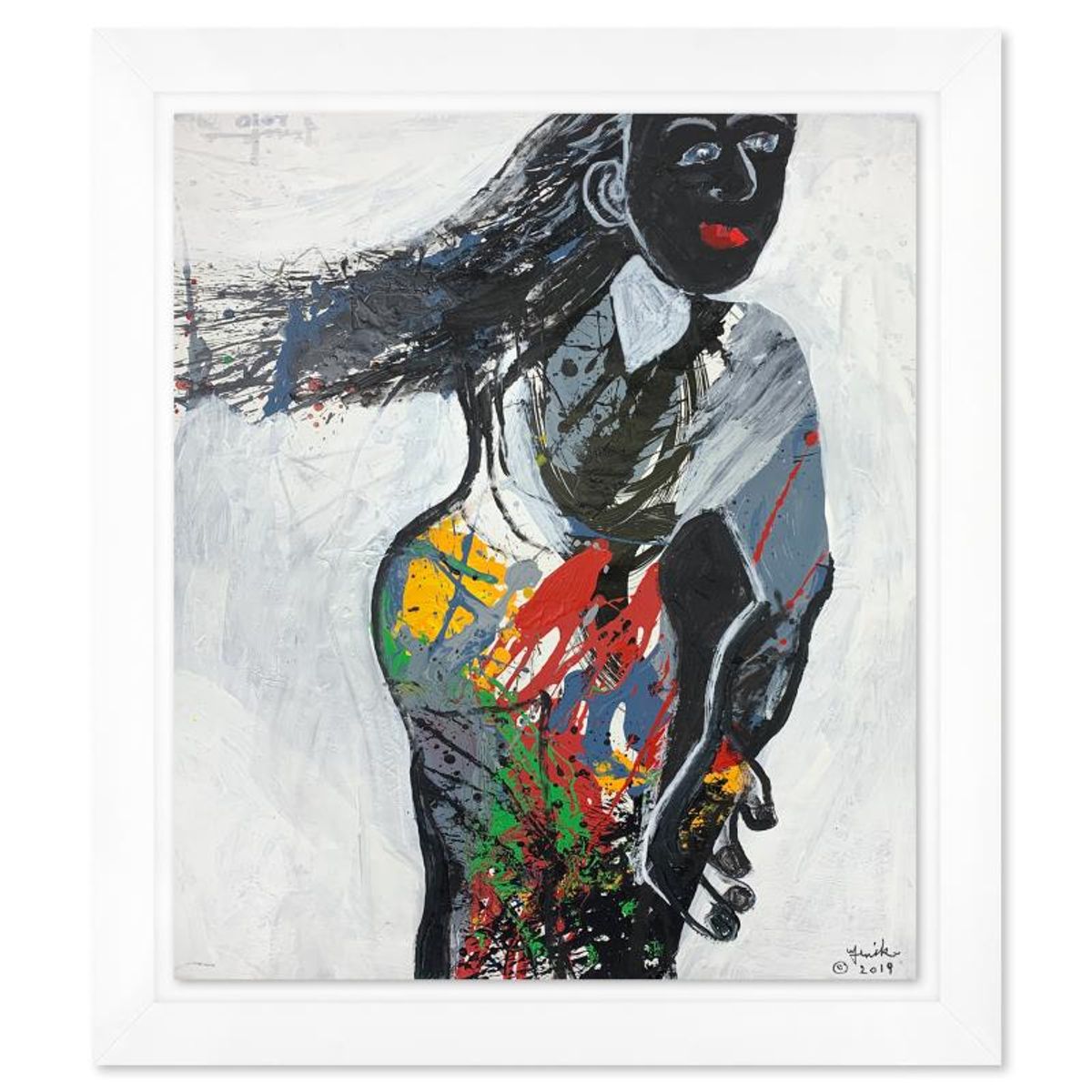 Jenik Cook, Framed Hand Signed Original Painting with Letter of Authenticity.