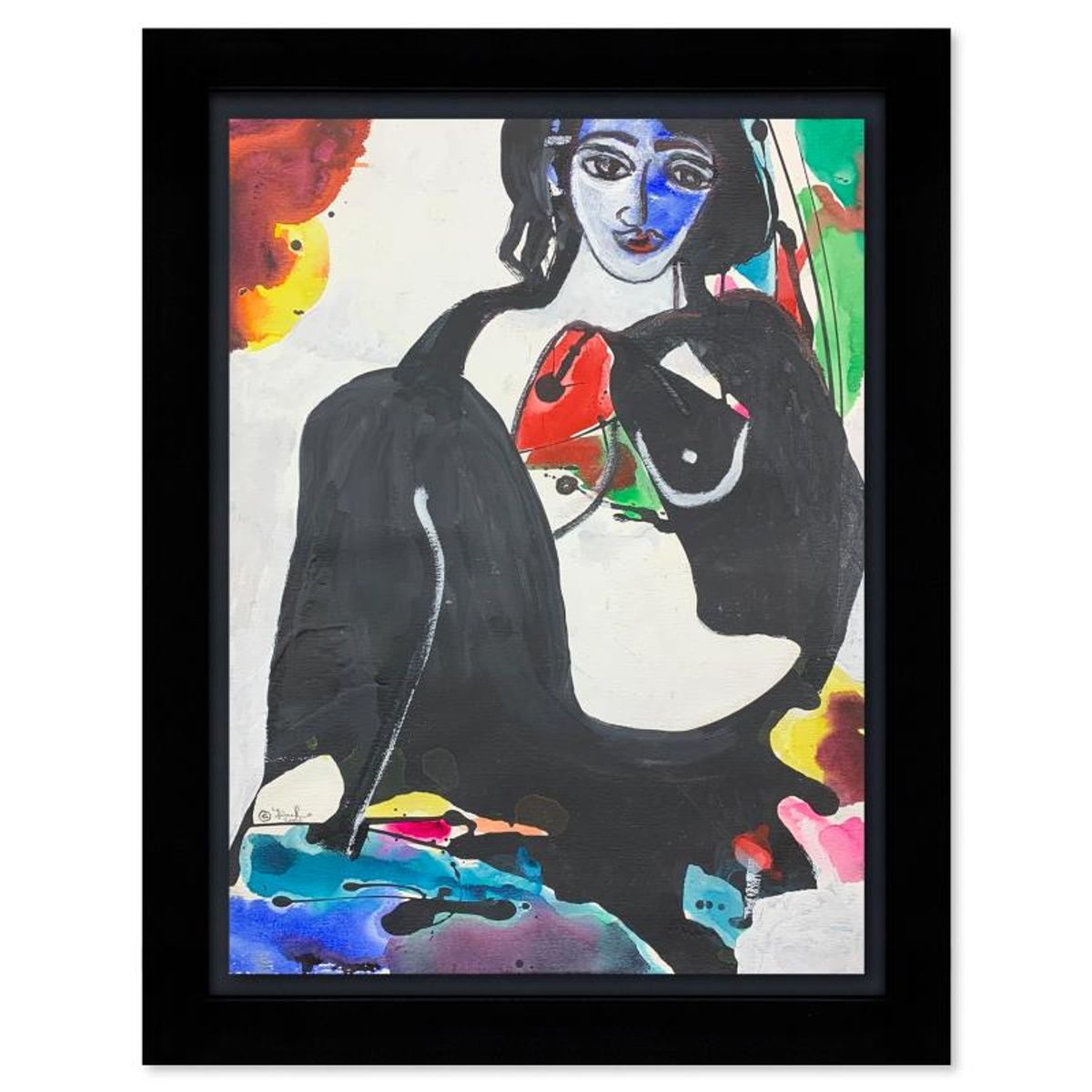 Jenik Cook, Framed Hand Signed Original Painting with Letter of Authenticity.