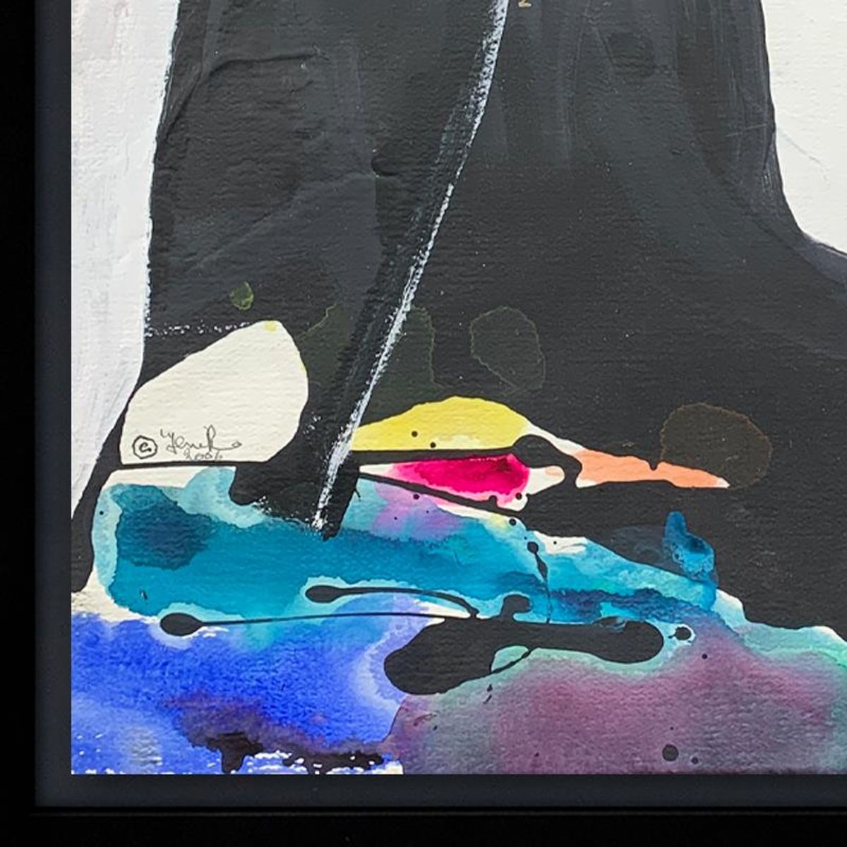 Jenik Cook, Framed Hand Signed Original Painting with Letter of Authenticity.