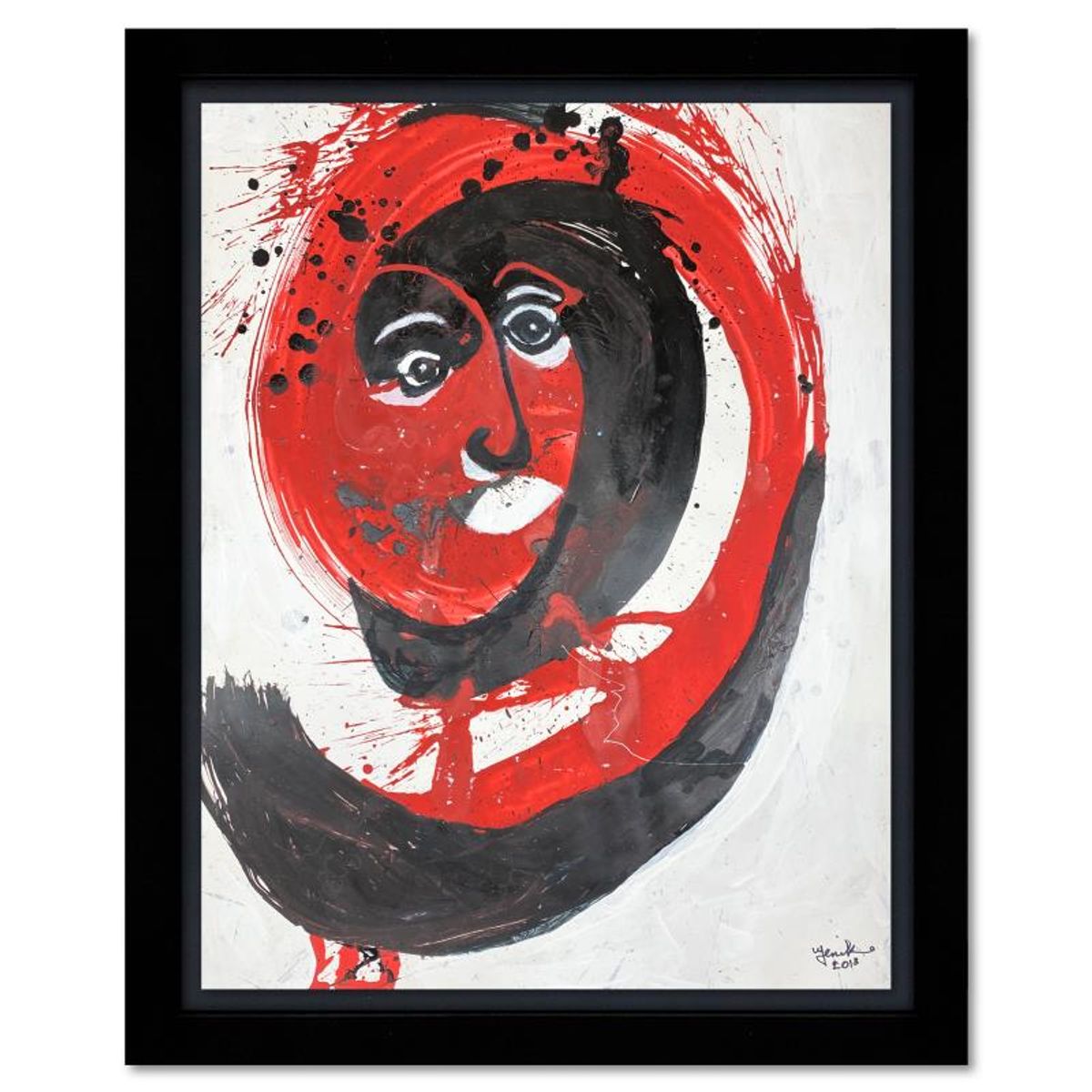 Jenik Cook, Framed Original Acrylic Painting, Hand Signed, Letter of Authenticity.