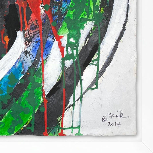 Jenik Cook, Framed Original Acrylic Painting, Hand Signed, Letter of Authenticity.