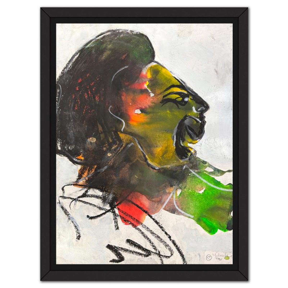 Jenik Cook, Framed Hand Signed Original Painting with Letter of Authenticity.