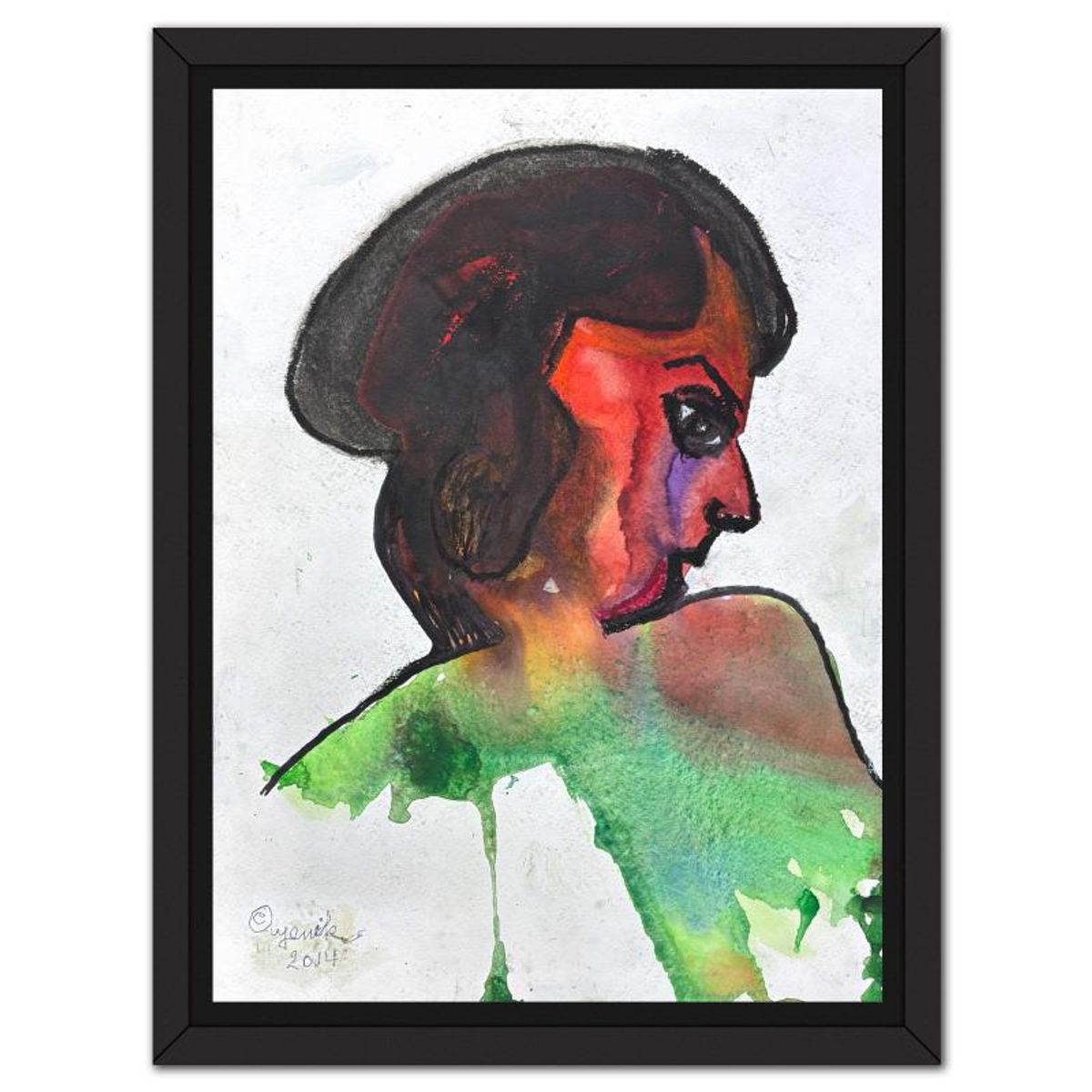 Jenik Cook, Framed Hand Signed Original Painting with Letter of Authenticity.