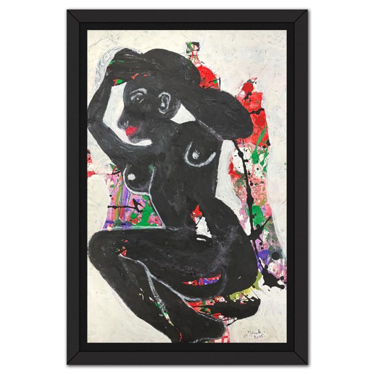 Jenik Cook, Framed Hand Signed Original Painting with Letter of Authenticity.