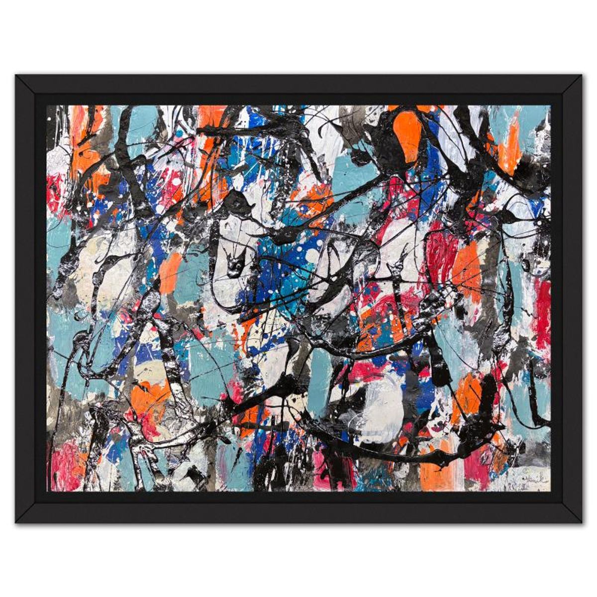 Jenik Cook, Framed Hand Signed Original Painting with Letter of Authenticity.