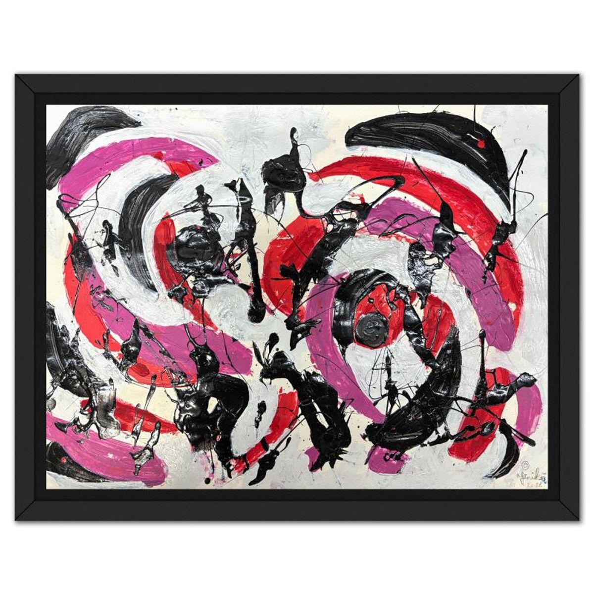 Jenik Cook, Framed Hand Signed Original Painting with Letter of Authenticity.