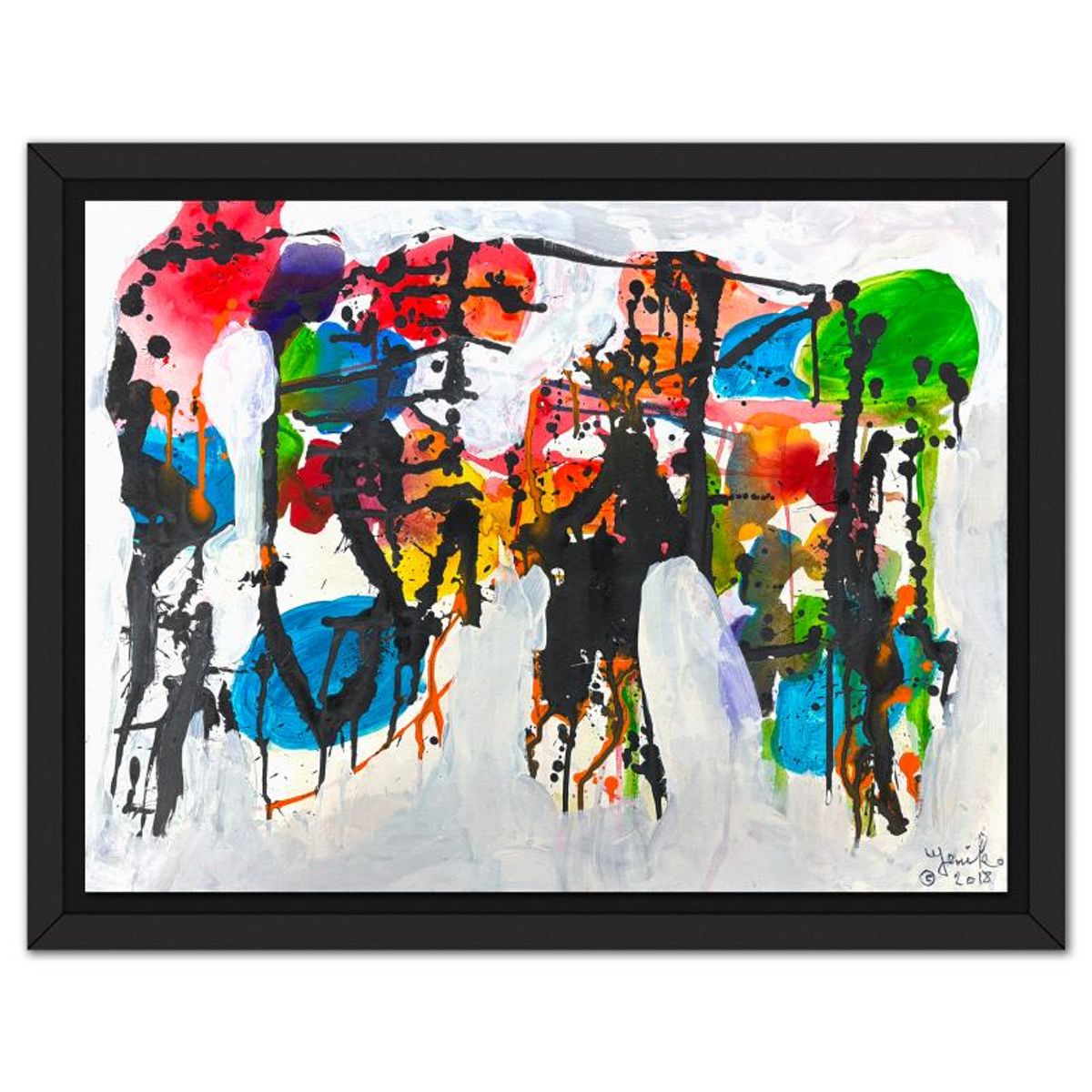 Jenik Cook, Framed Hand Signed Original Painting with Letter of Authenticity.