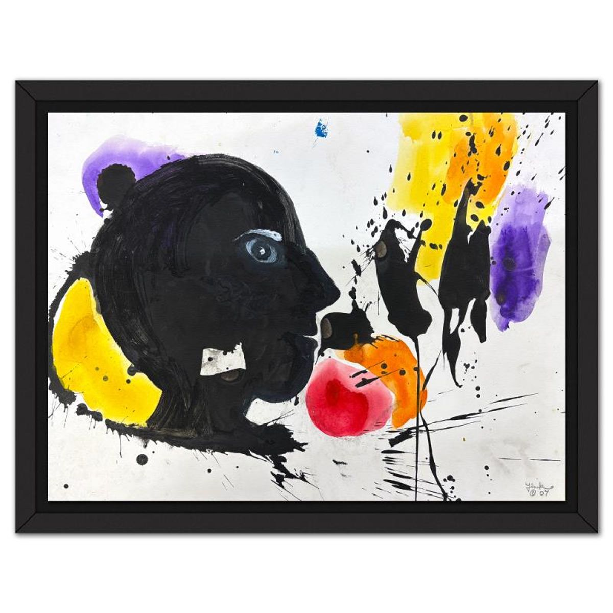 Jenik Cook, Framed Hand Signed Original Painting with Letter of Authenticity.