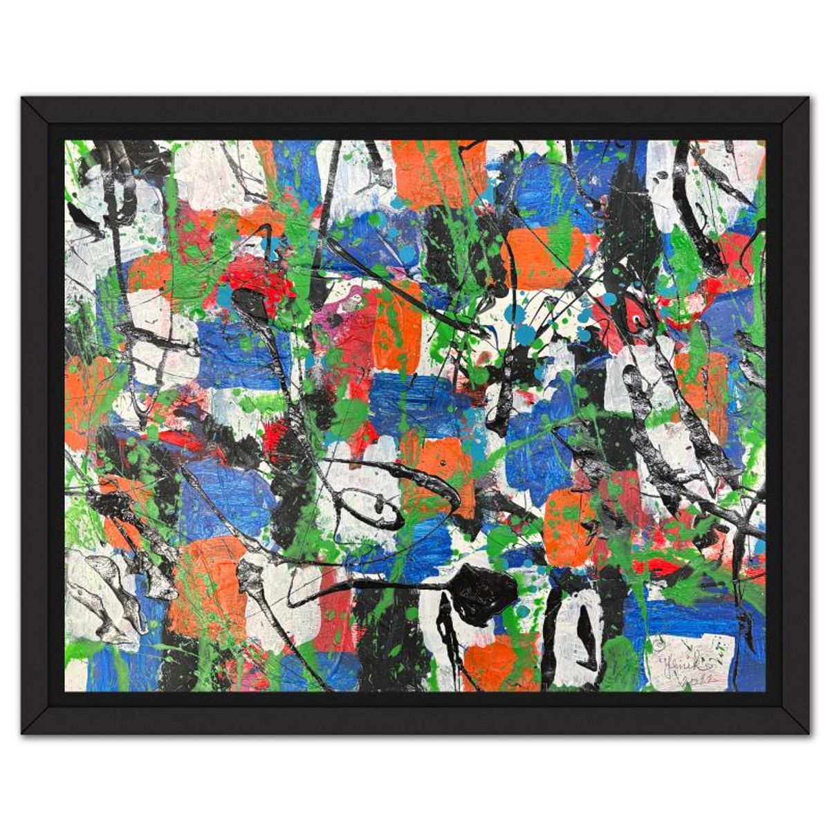 Jenik Cook, Framed Hand Signed Original Painting with Letter of Authenticity.