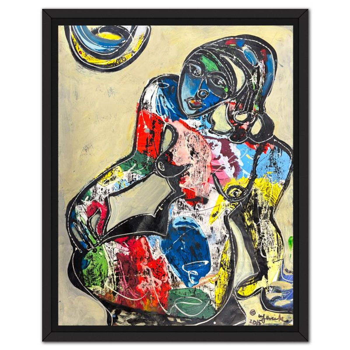 Jenik Cook, Framed Hand Signed Original Painting with Letter of Authenticity.