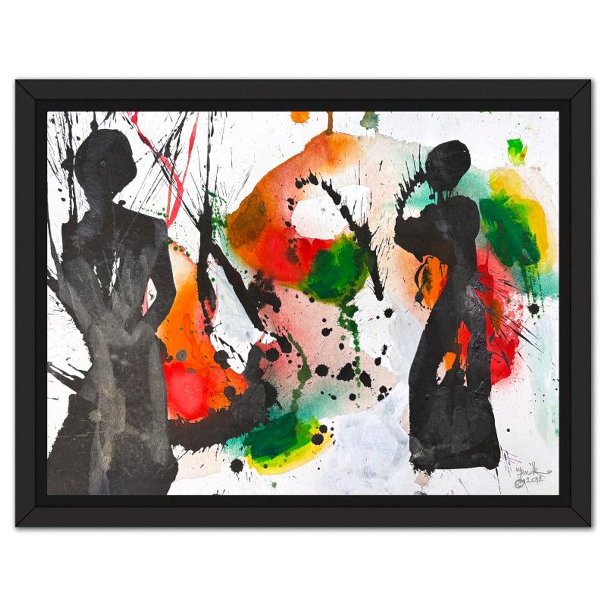 Jenik Cook, Framed Hand Signed Original Painting with Letter of Authenticity.