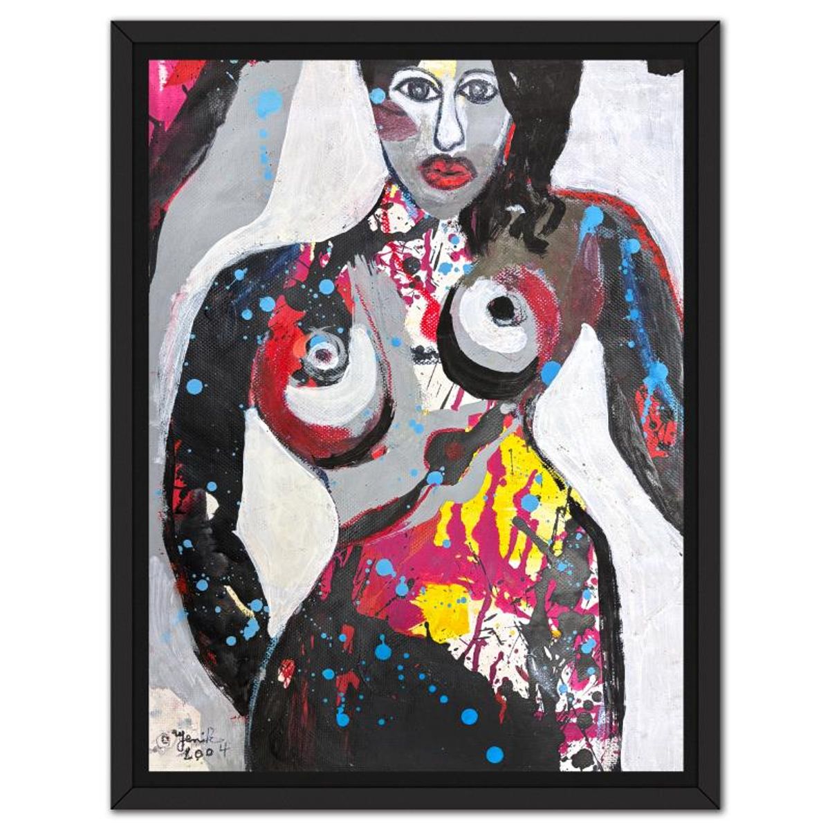 Jenik Cook, Framed Hand Signed Original Painting with Letter of Authenticity.