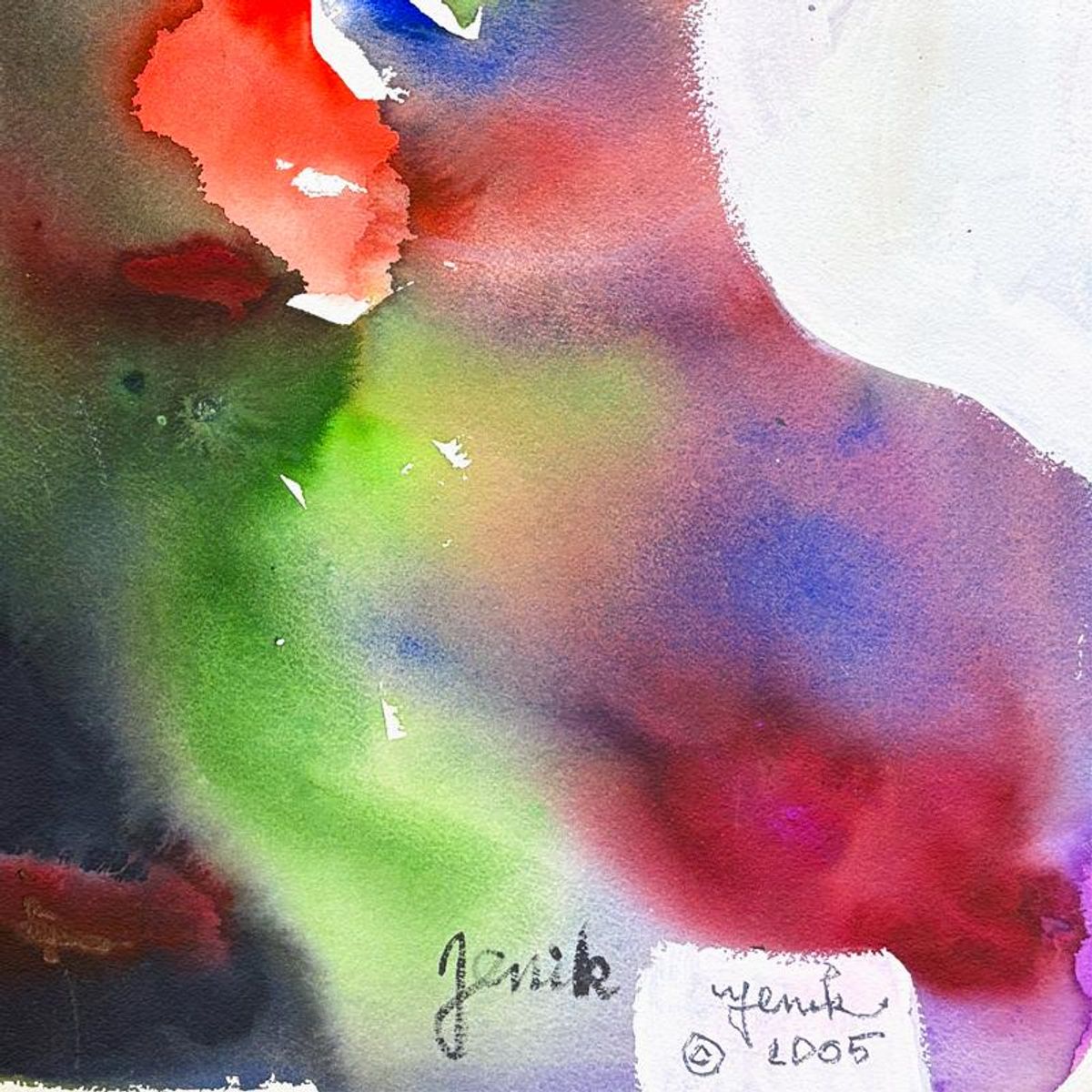 Jenik Cook, Framed Hand Signed Original Painting with Letter of Authenticity.