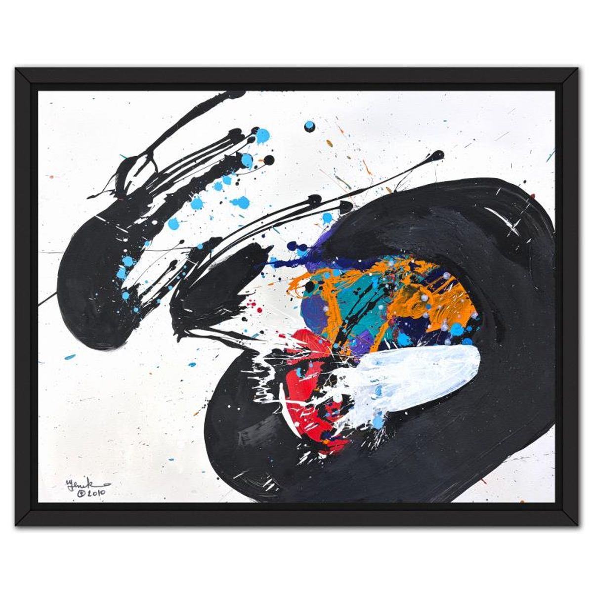 Jenik Cook, Framed Hand Signed Original Painting with Letter of Authenticity.