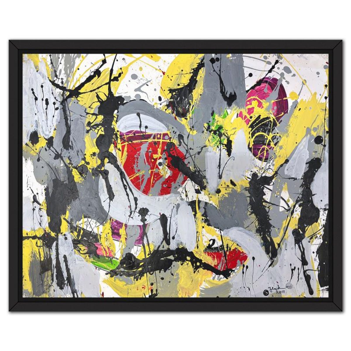 Jenik Cook, Framed Hand Signed Original Painting with Letter of Authenticity.