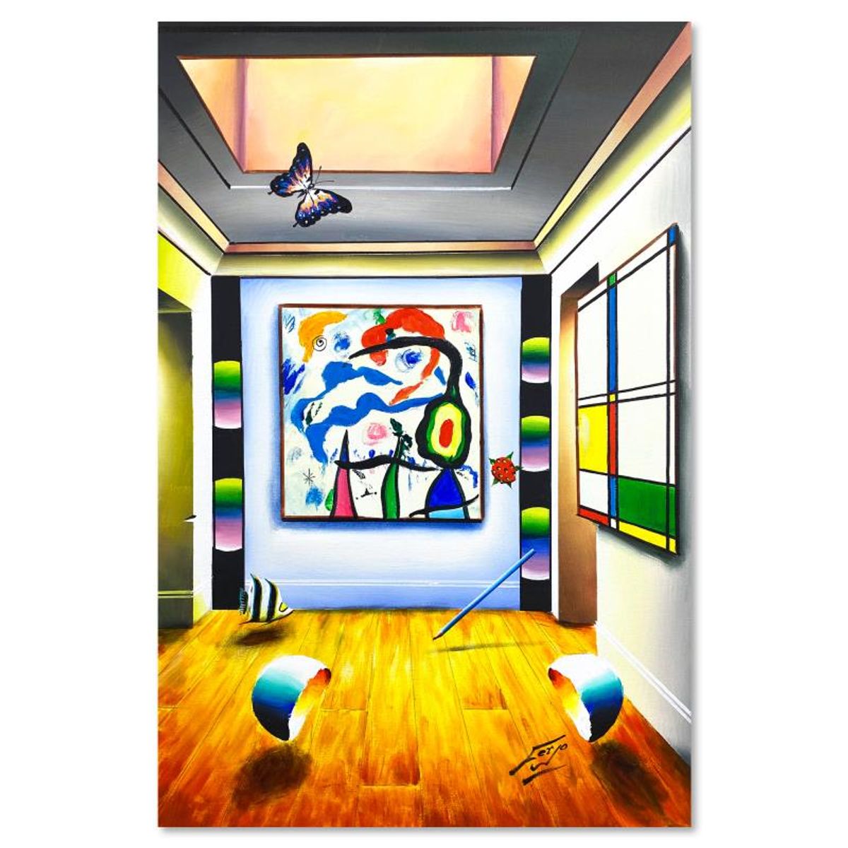 Ferjo, Original Oil Painting on Canvas, Hand Signed with Letter of Authenticity