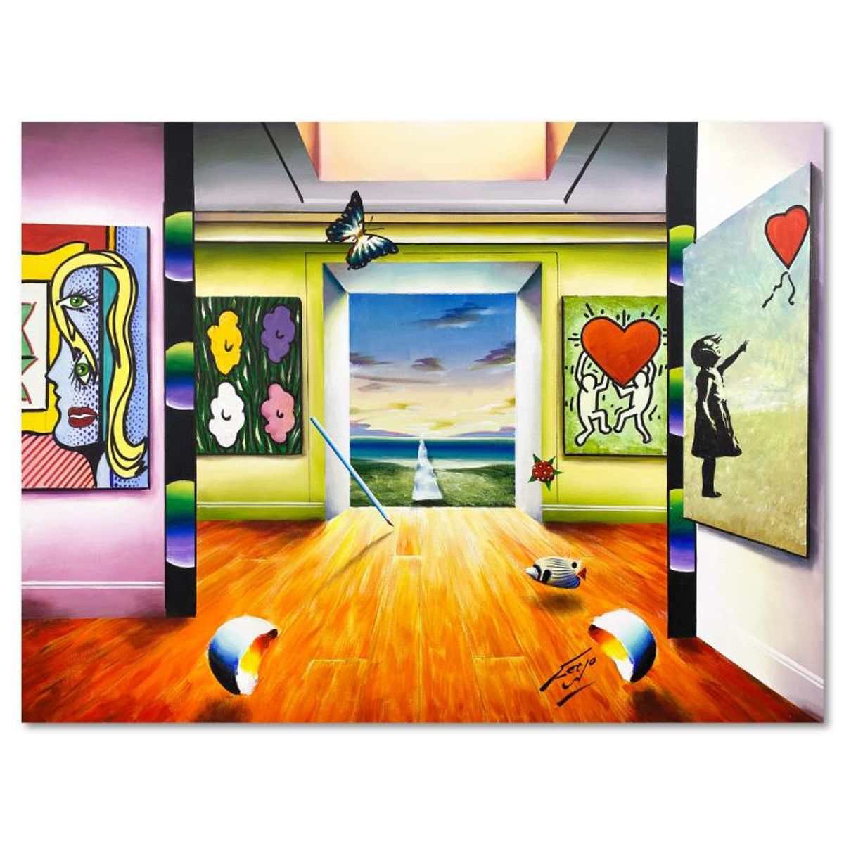 Ferjo, Original Acrylic Painting on Canvas, Hand Signed with Letter of Authenticity
