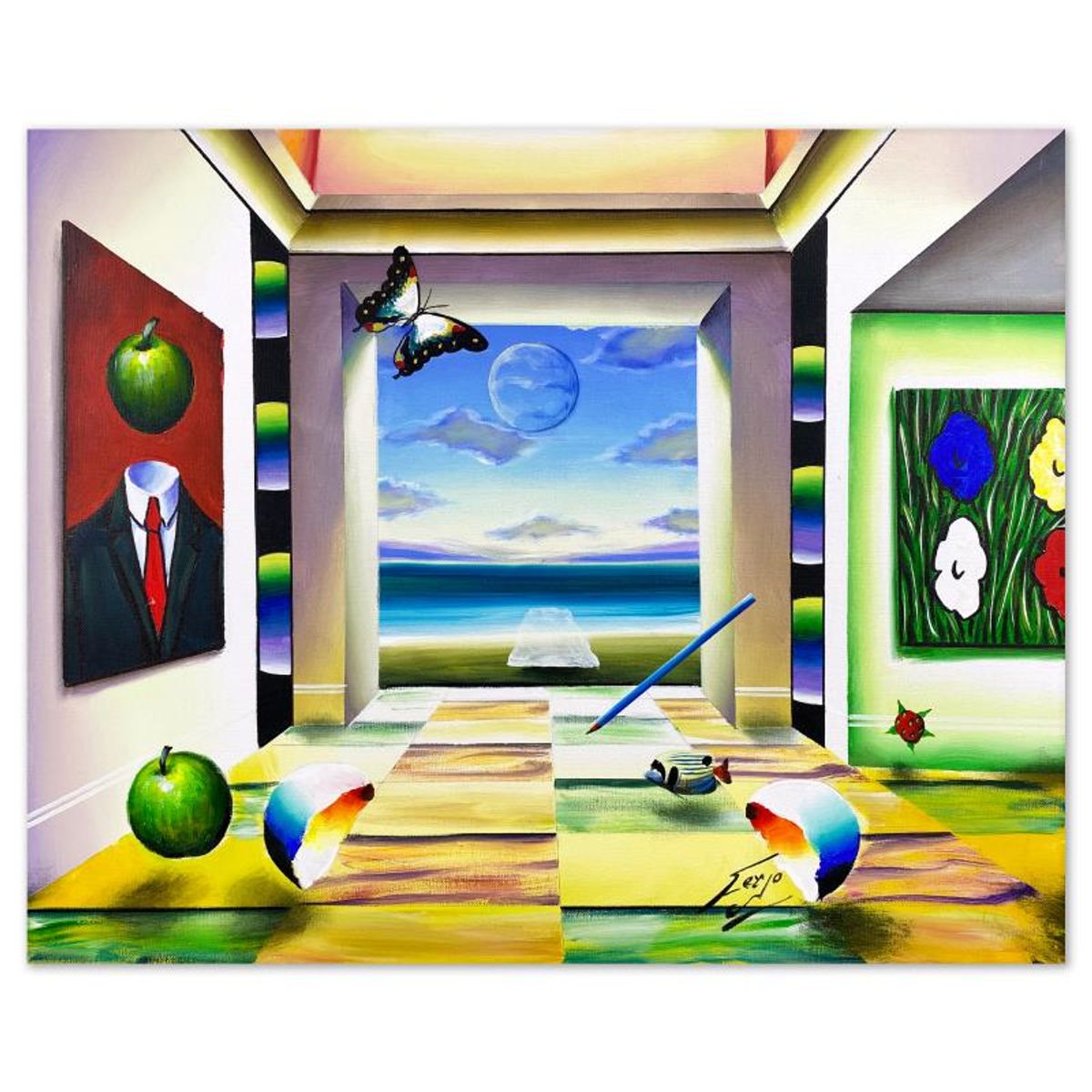 Ferjo, Original Acrylic Painting on Canvas, Hand Signed with Letter of Authenticity.