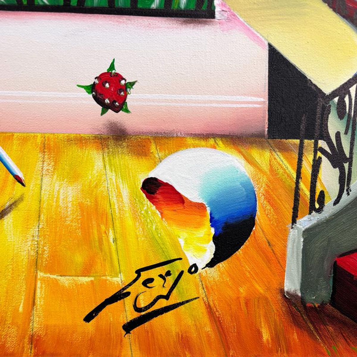 Ferjo, Hand Signed Original Painting on Canvas with Letter of Authenticity.