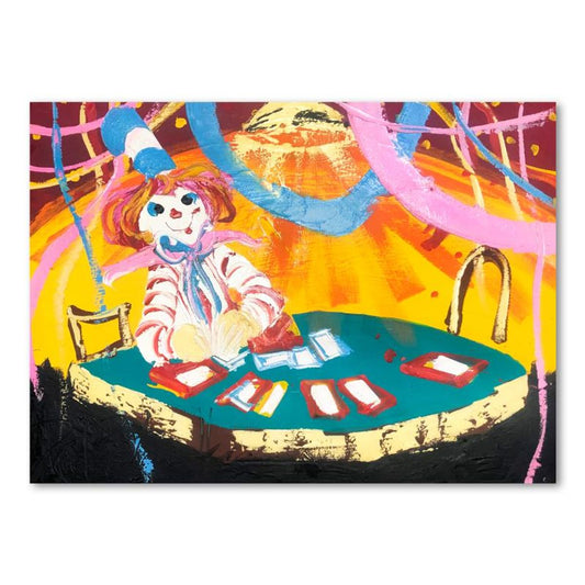 Paul Blaine Henrie (1932-1999), "Blackjack Beats 21" Hand Signed Original Painting on Canvas (30"x40") with Letter of Authenticity.