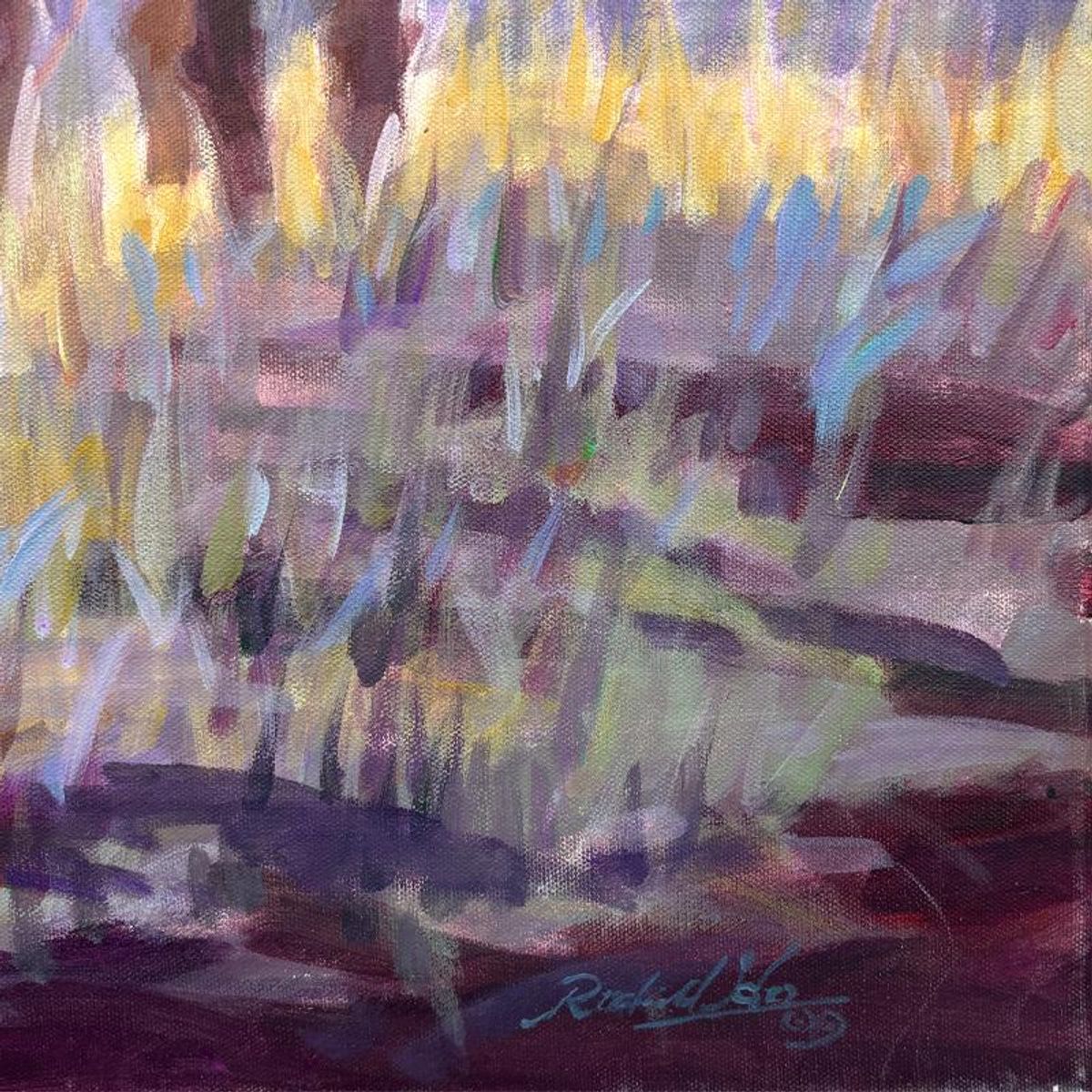 Richard Ho, "Rocky Mountain Pass" Original Acrylic Painting on Canvas, Hand Signed with Letter of Authenticity.