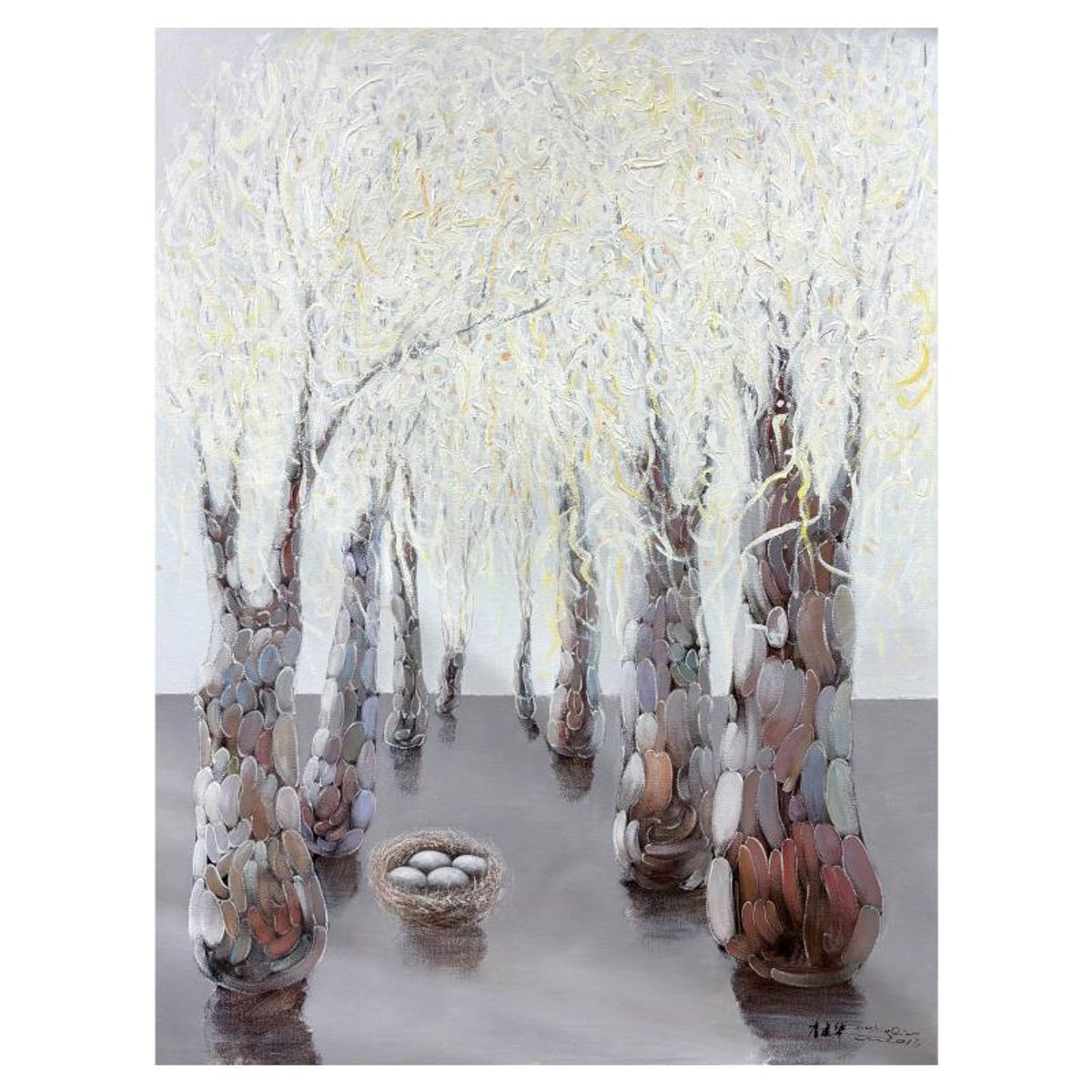 Li Jian Hua, Original Oil Painting on Canvas, Hand Signed with Letter of Authenticity.