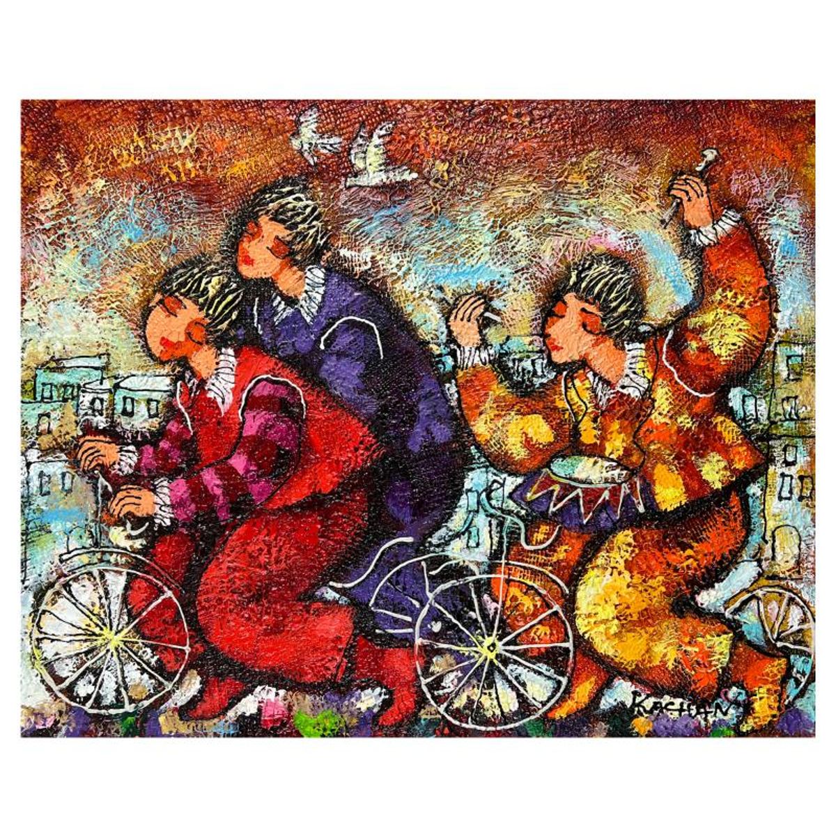 Michael Kachan, Hand Signed Original Painting on Canvas with Letter of Authenticity.