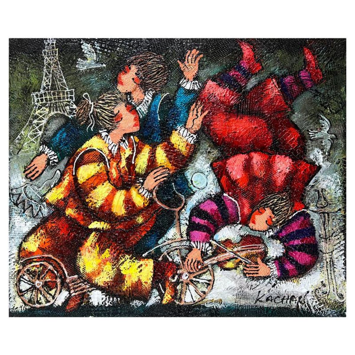 Michael Kachan, Hand Signed Original Painting on Canvas with Letter of Authenticity.