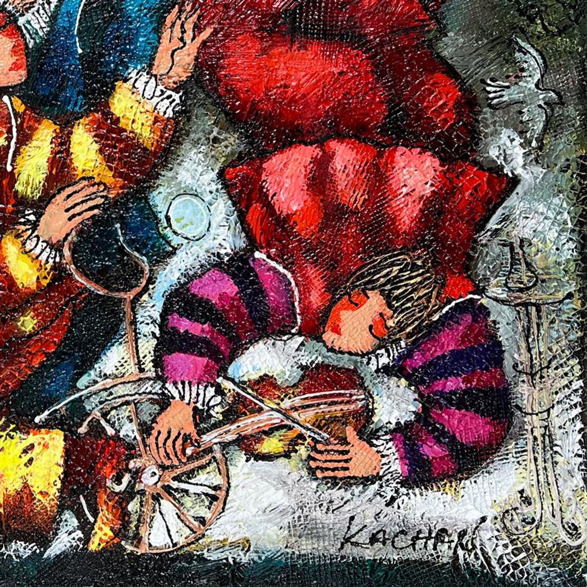 Michael Kachan, Hand Signed Original Painting on Canvas with Letter of Authenticity.