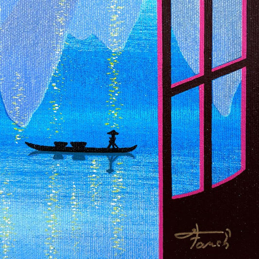 Fanch Ledan, "China Mountains" Limited Edition Serigraph on Canvas, AP Numbered and Hand Signed with Certificate of Authenticity.