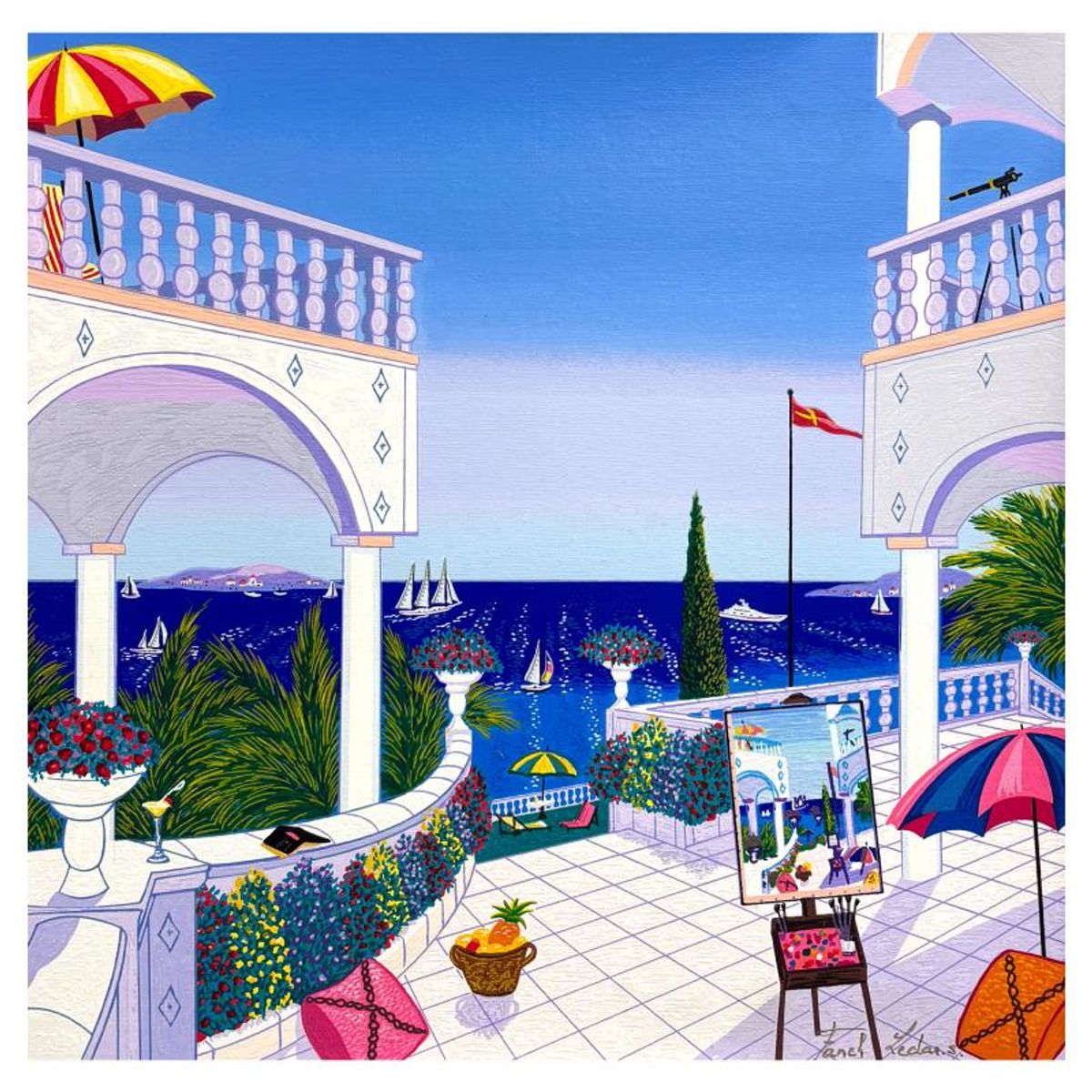 Fanch Ledan, "Unfinished Masterpiece" Limited Edition Serigraph on Canvas, AP Numbered and Hand Signed with Certificate of Authenticity.