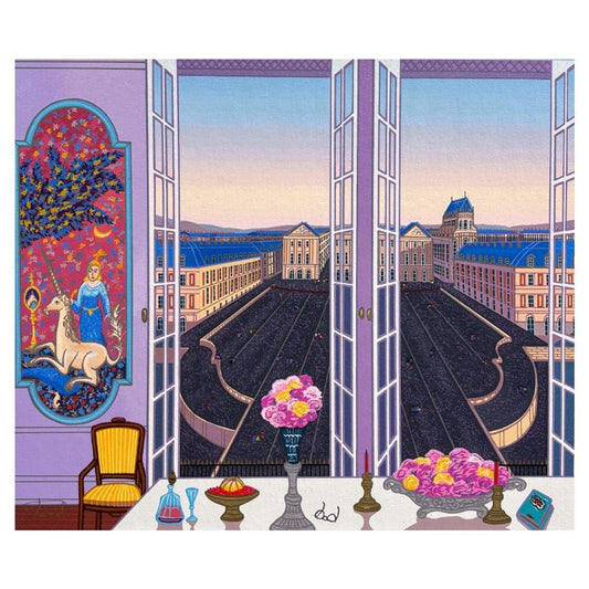 Fanch Ledan, "Le Chateau Versailles" Limited Edition Serigraph on Canvas, AP Numbered and Hand Signed with Certificate of Authenticity.