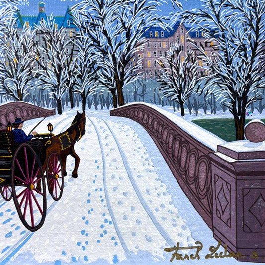 Fanch Ledan, "Romantic Promenade" Limited Edition Serigraph on Canvas, AP Numbered and Hand Signed with Certificate of Authenticity.