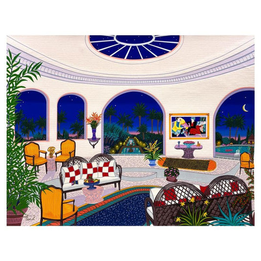 Fanch Ledan, "Tropical Nights" Limited Edition Serigraph on Canvas, AP Numbered and Hand Signed with Certificate of Authenticity.