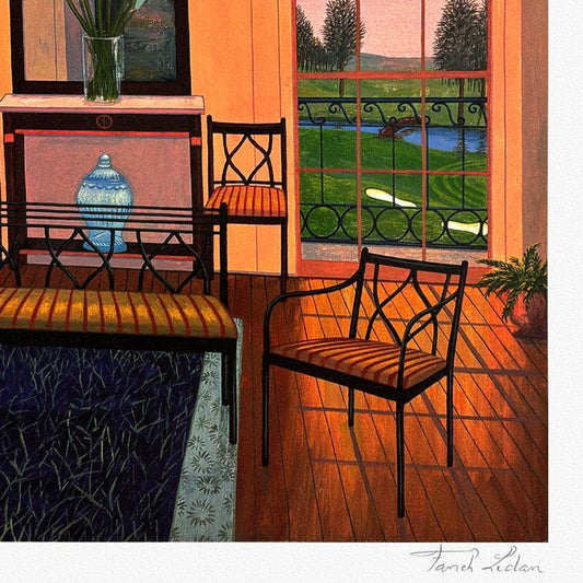 Fanch Ledan, "Art Room With a View" Limited Edition Serigraph, AP Numbered and Hand Signed with Letter of Authenticity.
