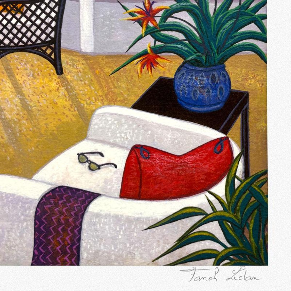 Fanch Ledan, "Brise Tropicale" Limited Edition Serigraph, AP Numbered and Hand Signed with Letter of Authenticity.
