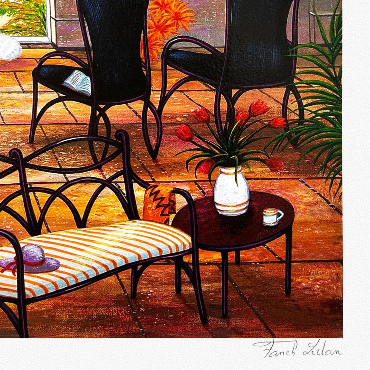 Fanch Ledan, "La Serre" Limited Edition Serigraph, AP Numbered and Hand Signed with Letter of Authenticity.