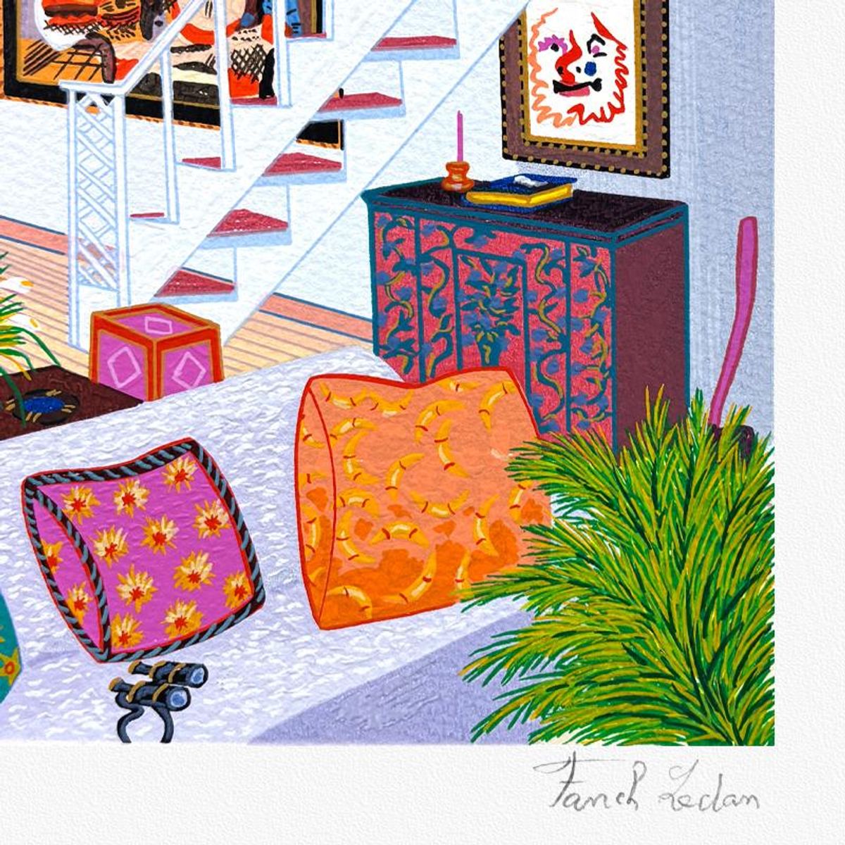 Fanch Ledan, "Picasso in Aspen" Limited Edition Serigraph, AP Numbered and Hand Signed with Letter of Authenticity.